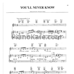 Ноты Michael Buble - You'll never know - предпросмотр