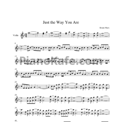 Ноты Bruno Mars - Just the way you are (для скрипки) - предпросмотр