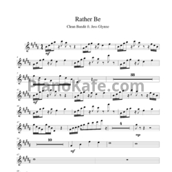 Ноты Clean Bandit feat. Jess Glynne - Rather be (для скрипки) - предпросмотр