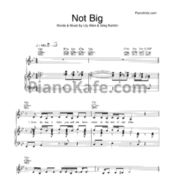 Ноты Lily Allen - Not big