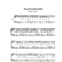 Ноты Britney Spears feat. Sabi - (Drop dead) Beautiful - предпросмотр