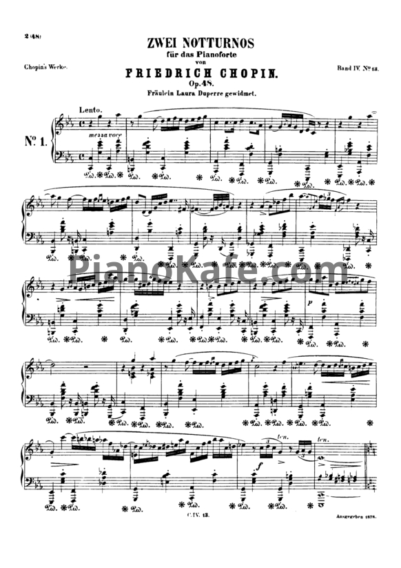Ноты Фредерик Шопен - Ноктюрн (Op. 48) - PianoKafe.com