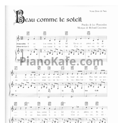 Ноты Riccardo Cocciante - Beau comme le soleil - предпросмотр