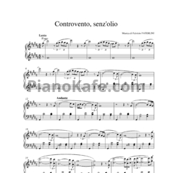 Ноты Fabrizio Paterlini - Controvento senz olio - предпросмотр