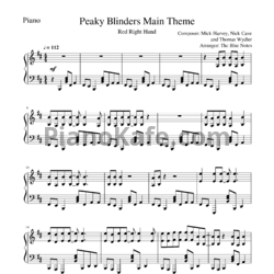 Ноты Mick Harvey, Nick Cave and Thomas Wydler - Peaky Blinders (Main theme) - предпросмотр