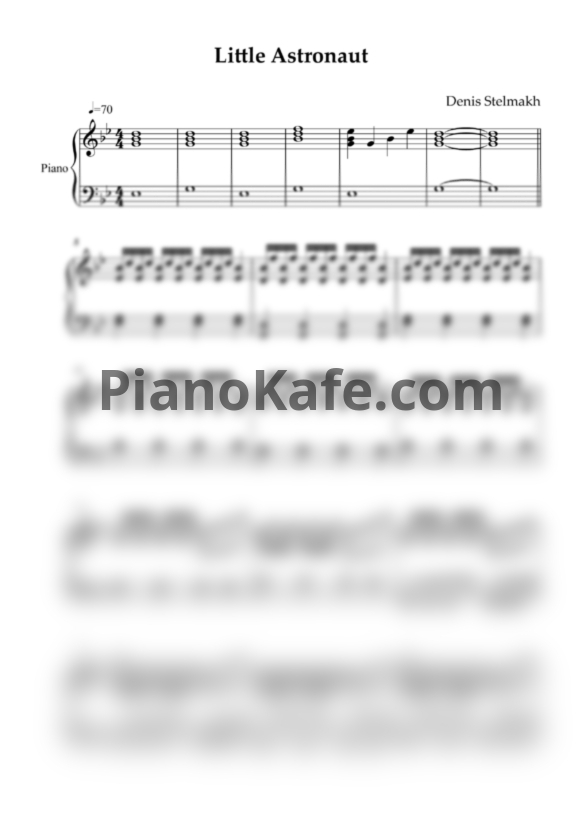 Ноты Denis Stelmakh - Little Astronaut - PianoKafe.com
