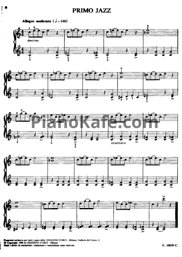 Ноты Рэмо Винчигуэрра - Primo Jazz. Легкие пьесы для фортепиано в стиле джаз - PianoKafe.com