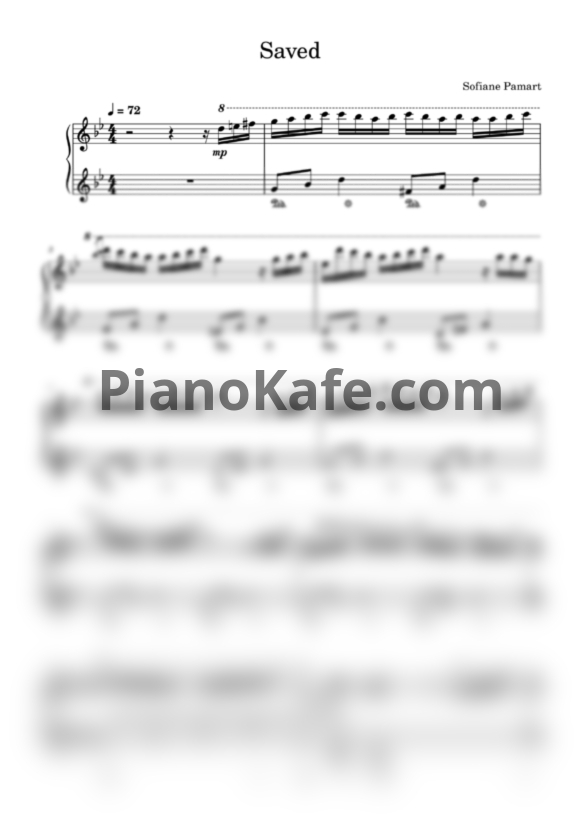 Ноты Sofiane Pamart - Saved - PianoKafe.com