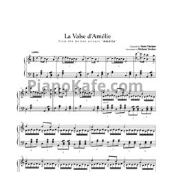 Ноты Yann Tiersen - La valse d'Amelie (Transcribed by Michael Jordan) - предпросмотр