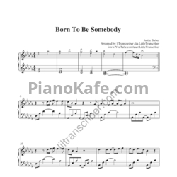 Ноты Justin Bieber - Born to be somebody - предпросмотр