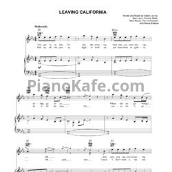 Ноты Maroon 5 - Leaving California - предпросмотр