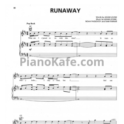 Ноты Maroon 5 - Runaway - предпросмотр