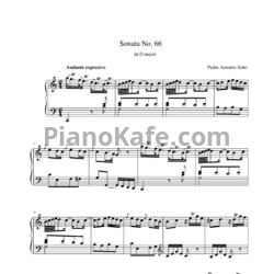 Ноты Antonio Soler - Sonata No. 66 in D major - предпросмотр