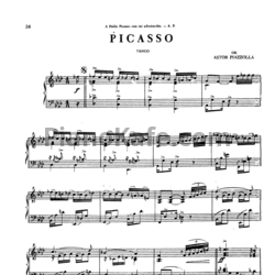 Ноты Astor Piazzolla - Picasso (tango) - предпросмотр