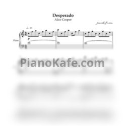 Ноты Alice Cooper - Desperado (Piano cover)