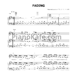 Ноты Anouk - Fading - предпросмотр
