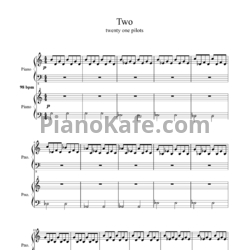 Ноты twenty one pilots - Two - предпросмотр