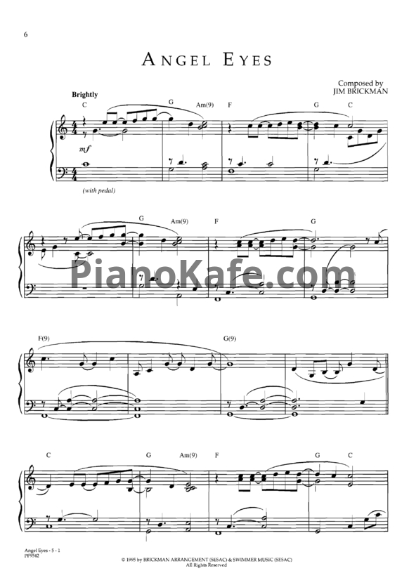 Ноты Jim Brickman - By heart (Книга нот) - PianoKafe.com