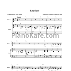 Ноты Madison Beer - Reckless - предпросмотр