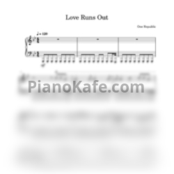 Ноты OneRepublic - Love runs out (Piano cover) - предпросмотр
