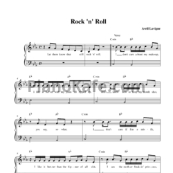 Ноты Avril Lavigne - Rock n roll - предпросмотр