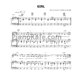 Ноты Anouk - Girl - предпросмотр