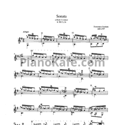 Ноты Д. Скарлатти - Соната K292/L24 - предпросмотр