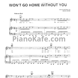 Ноты Maroon 5 - Won't go home without you - предпросмотр