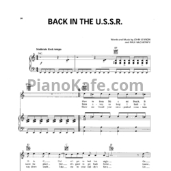 Ноты The Beatles - Back in the U.S.S.R. (Версия 2) - предпросмотр