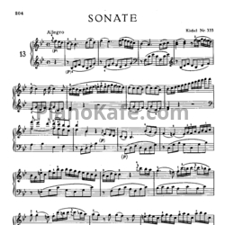 Ноты В. Моцарт - Соната №13 си-бемоль мажор (К. 333) - предпросмотр