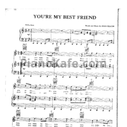 Ноты Queen - You're my best friend - предпросмотр