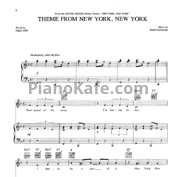 Ноты John Kander - New York, New York - предпросмотр