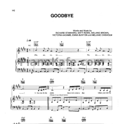 Ноты Spice Girls - Goodbye - предпросмотр