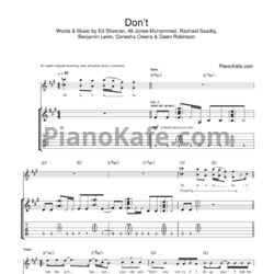 Ноты Ed Sheeran - Don't - предпросмотр