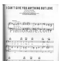 Ноты Billie Holiday - I can't give you anything but love - предпросмотр