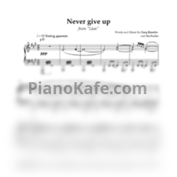 Ноты Sia - Never give up - предпросмотр