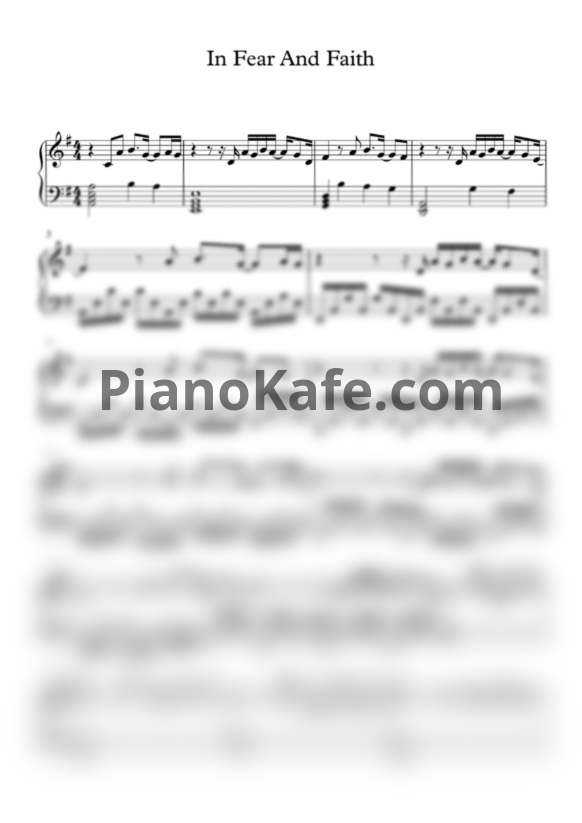 Ноты In Fear And Faith - Last man stranded - PianoKafe.com