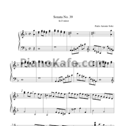 Ноты Antonio Soler - Sonata No. 39 in D minor - предпросмотр