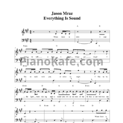 Ноты Jason Mraz - Everything is Sound - предпросмотр