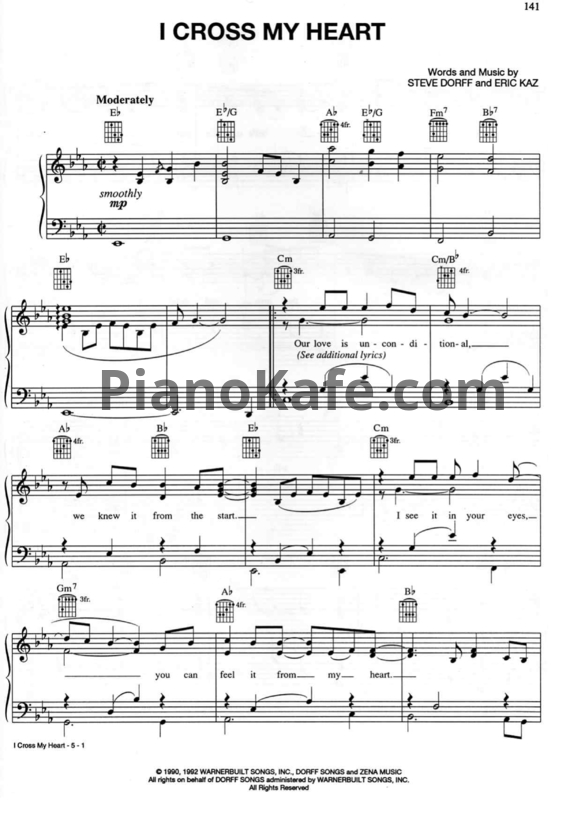 Ноты George Strait - I cross my heart - PianoKafe.com