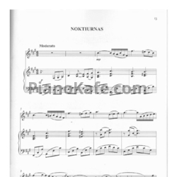 Ноты Балис Дварионас - Ноктюрн фа-диез минор - предпросмотр