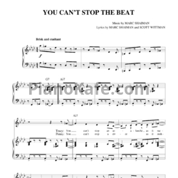 Ноты Marc Shaiman - You can't stop the beat - предпросмотр