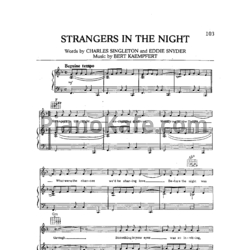 Ноты Frank Sinatra - Strangers in the night (Версия 2) - предпросмотр