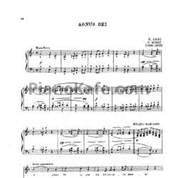 Ноты Жорж Бизе - Agnus dei (для тенора) - предпросмотр