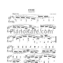 Ноты Карл Черни - Этюд №46 (Г. Гермер) - предпросмотр