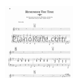 Ноты Michael Jackson - Remember the time - предпросмотр