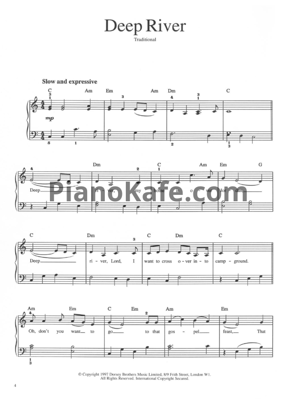 Ноты It's easy to play gospels (Книга нот) - PianoKafe.com