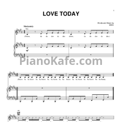 Ноты Mika - Love today - предпросмотр