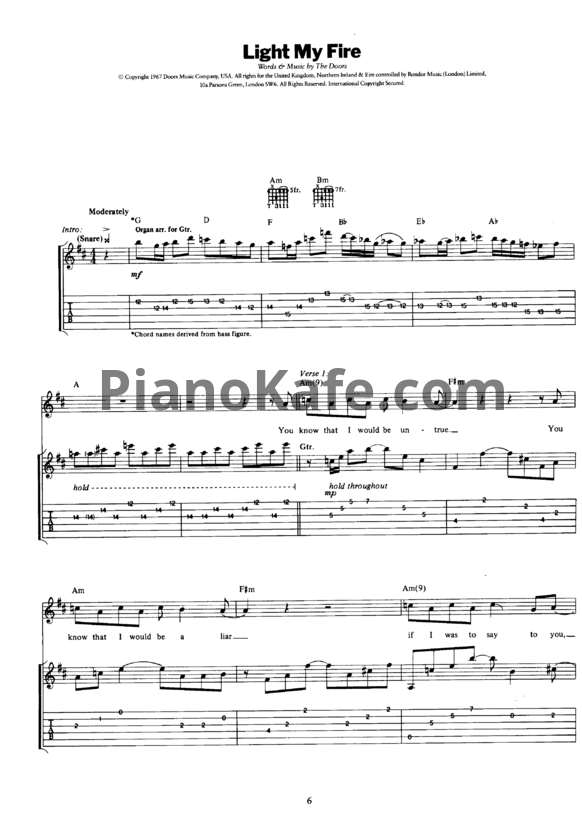 Ноты The Doors - Guitar tablature anthology (Книга ноты) - PianoKafe.com