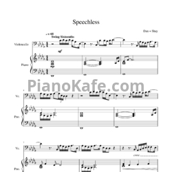 Ноты Dan + Shay - Speechless (Виолончель, фортепиано)